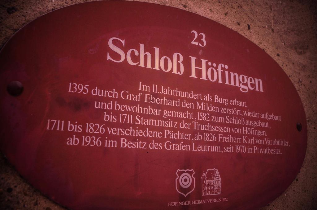 Schlosshotel Hoefingen Леонберг Экстерьер фото